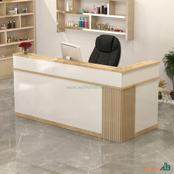 Quầy lễ tân chữ L 2m