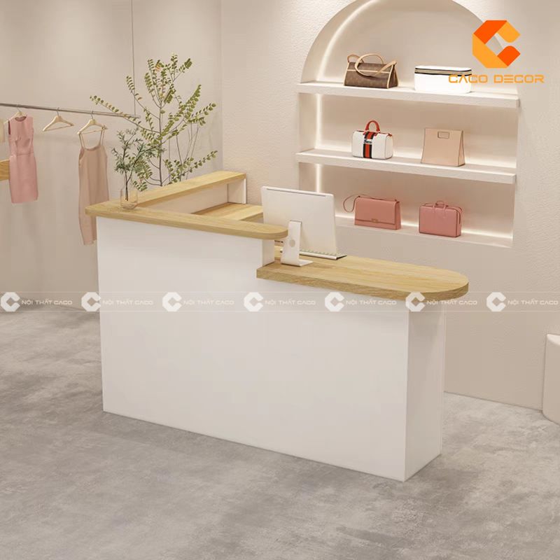 Quầy Lễ Tân Chữ L Long An 10 Quầy lễ tân chữ L hiện đại