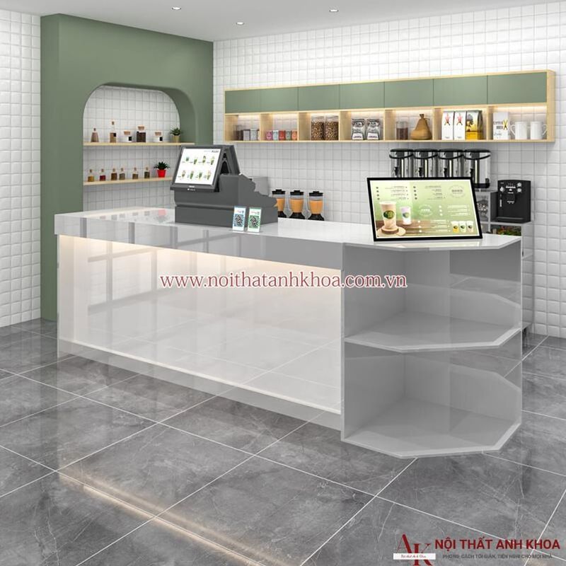 Quầy lễ tân đẹp showroom 8 Quầy lễ tân đa dạng màu sắc