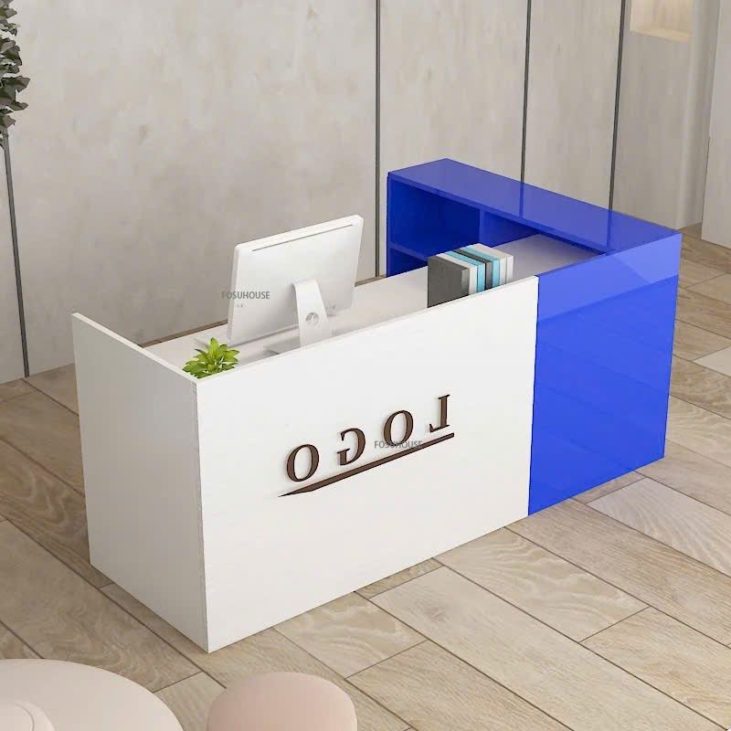 Quầy Lễ Tân Tiện Nghi 6 Quầy lễ tân góc L thiết kế hiện đại