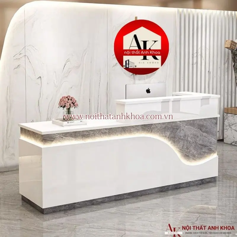 Quầy lễ tân đẹp cao cấp 4 quầy lễ tân đẹp hiện đại