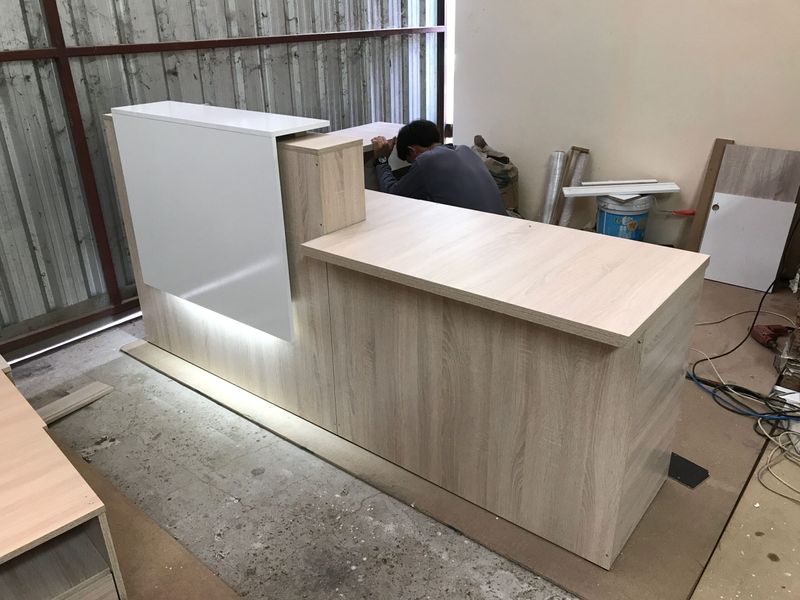 Quầy Tiếp Tân MDF 5 Quầy tiếp tân MDF hiện đại