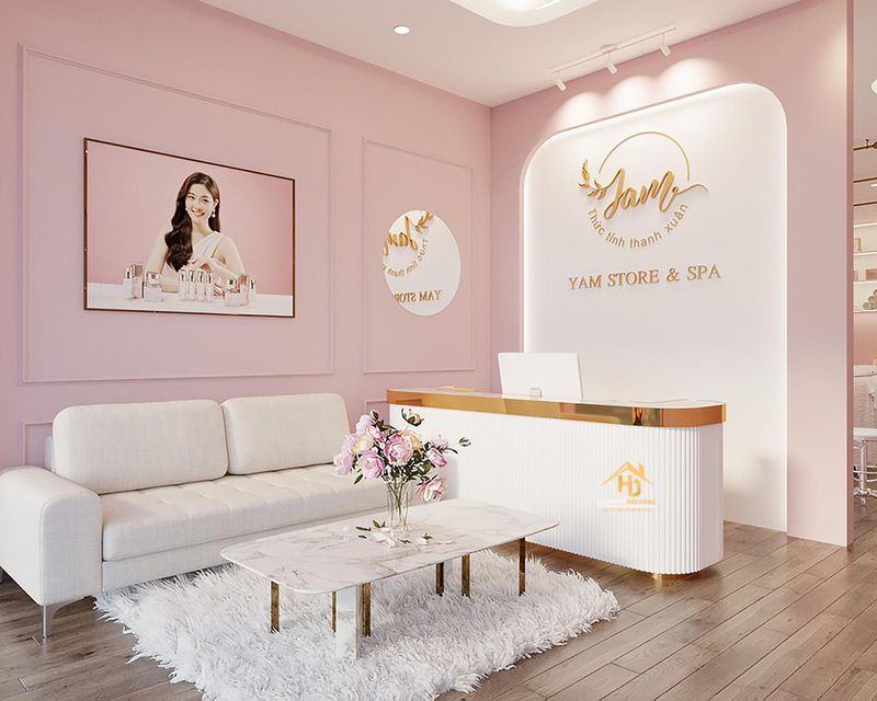 Quầy lễ tân spa đẹp