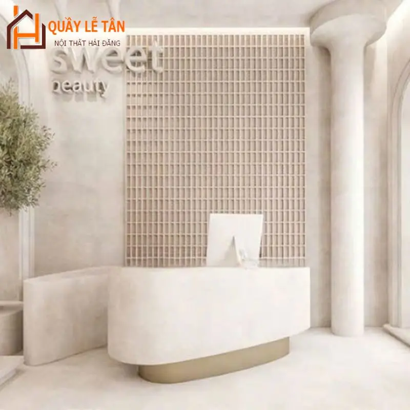 Quầy lễ tân đá sang trọng 5 quầy lễ tân hiện đại
