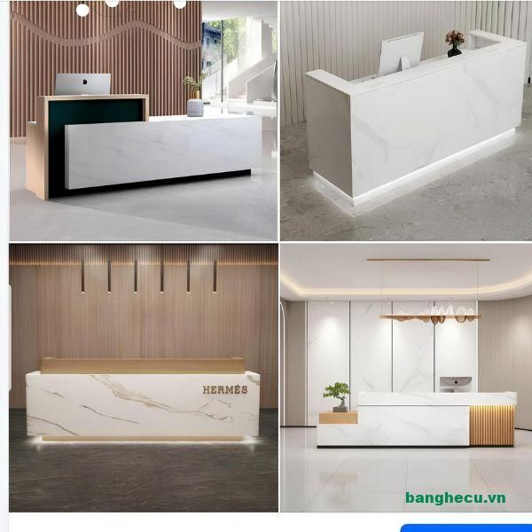 Quầy Lễ Tân Spa MDF 6 Quầy lễ tân MDF chữ L