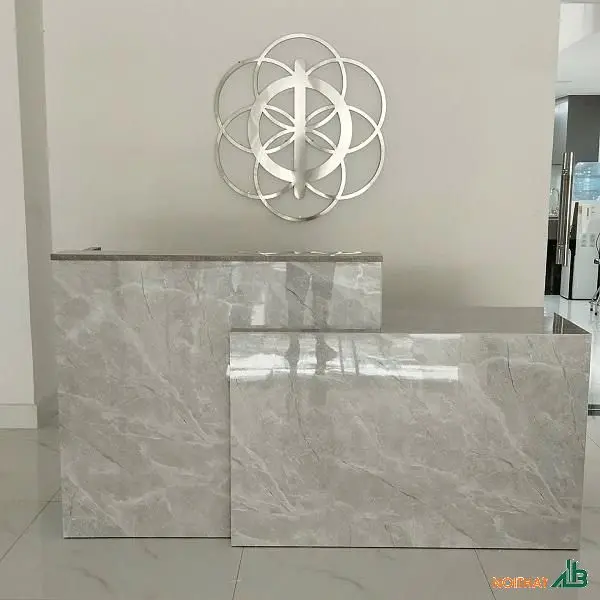 Quầy lễ tân đá marble cao cấp 5 quầy lễ tân gỗ công nghiệp MDF cao cấp