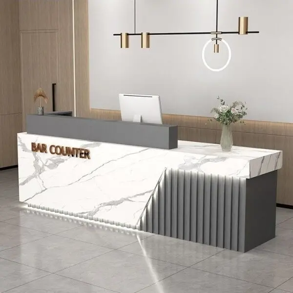 Quầy lễ tân đá văn phòng 9 quầy lễ tân cổ điển