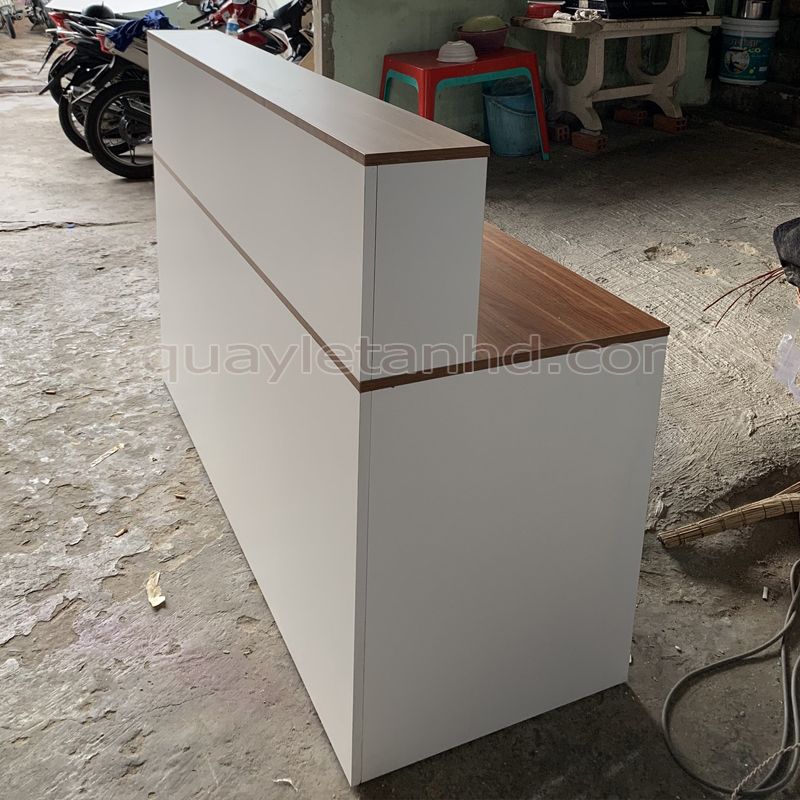 Quầy Lễ Tân Màu Trắng 7 Nội thất quầy lễ tân cao cấp