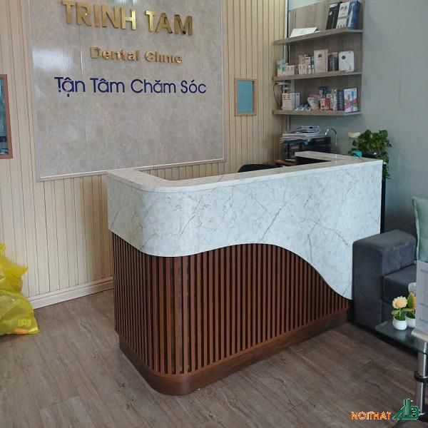Quầy Lễ Tân Spa Miền Nam 6 Quầy thu ngân spa 1m6 bề cứng sang trọng