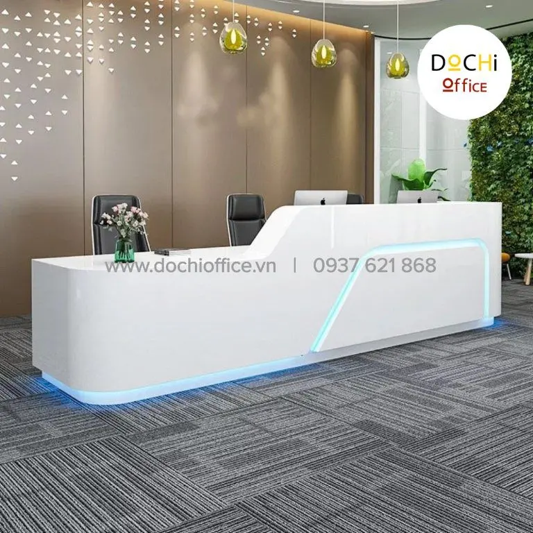 Quầy lễ tân đẹp showroom 7 Quầy lễ tân đẹp hiện đại